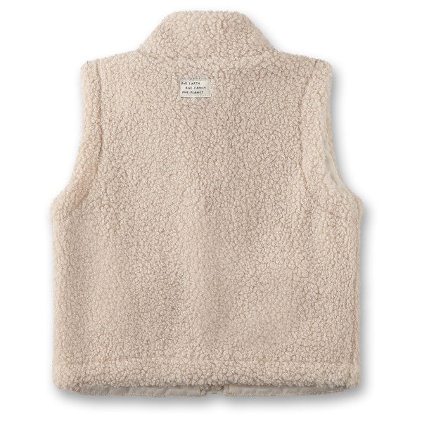 Weste Plüsch beige - nila kids