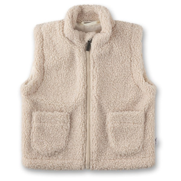 Weste Plüsch beige - nila kids